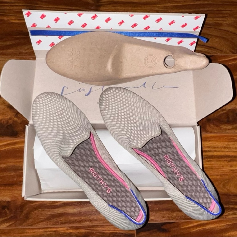 NEW Rothy’s Size 7 The Loafer in Linen Double Stitch